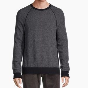 Everlane Men's Charcoal and Black Crewneck Sweater
